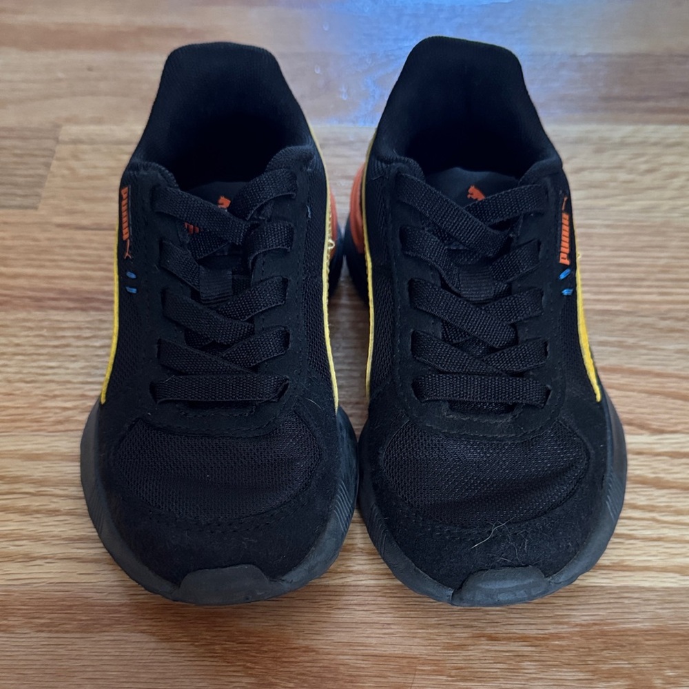 Puma Kids Black and Yellow Sneakers